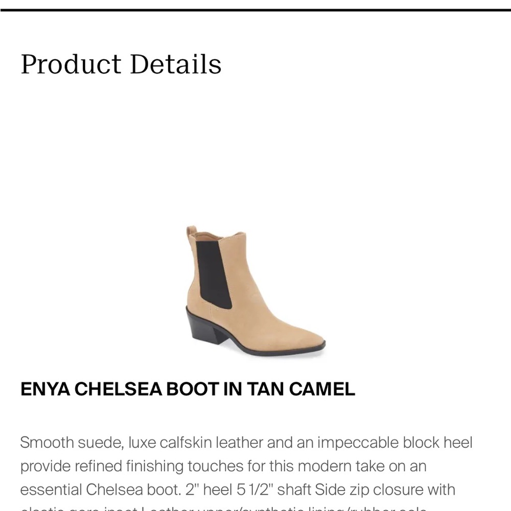 Enya Chelsea Boot in Tan Camel